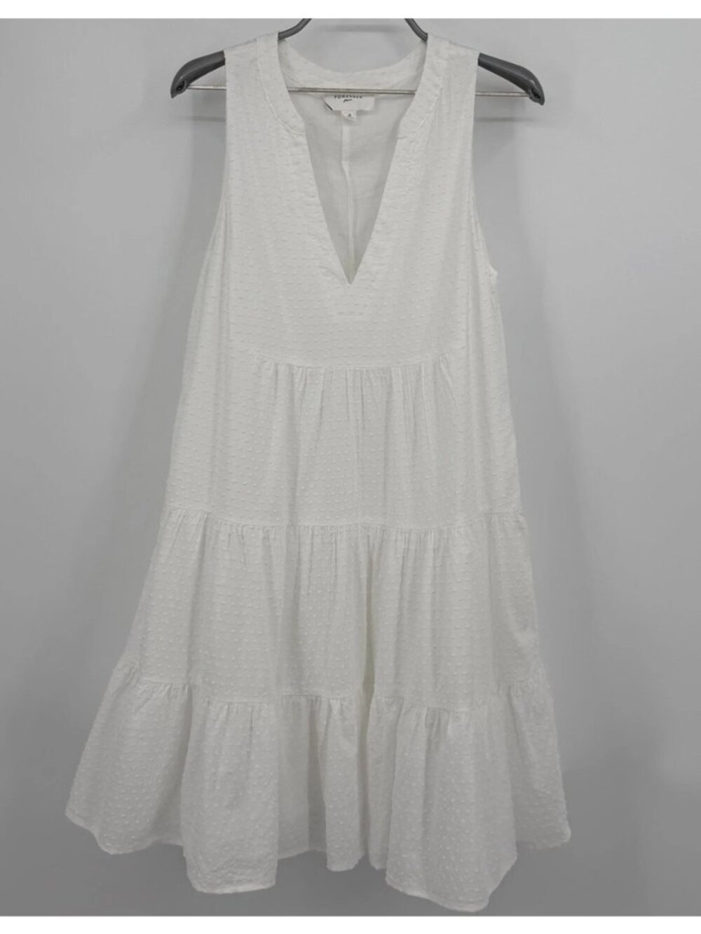 Pomander Place by Tuckernuck White Swiss Dot Sleeveless Kenzo Dress size S Small